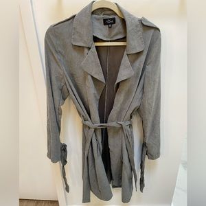 Milk & honey green/grey trench coat